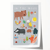 Boys Room Wall Art – Woodland Animals Kids Wall Art Prints