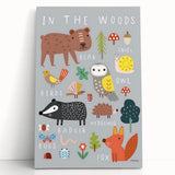Boys Room Wall Art – Woodland Animals Kids Wall Art Prints