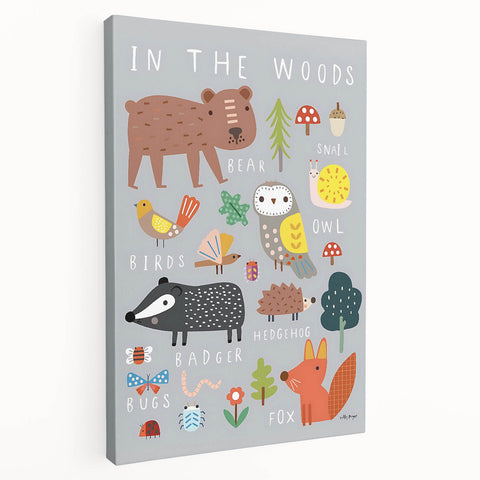 Boys Room Wall Art – Woodland Animals Kids Wall Art Prints