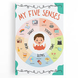 ABC Alphabet Canvas Art - Five Senses Educational Chart