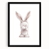 Fluffy Bunny Nursery Canvas Prints - Kids Room Art Decor