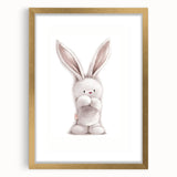 Fluffy Bunny Nursery Canvas Prints - Kids Room Art Decor