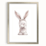 Fluffy Bunny Nursery Canvas Prints - Kids Room Art Decor