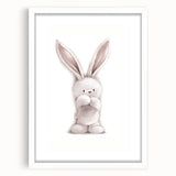 Fluffy Bunny Nursery Canvas Prints - Kids Room Art Decor