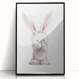 Fluffy Bunny Nursery Canvas Prints - Kids Room Art Decor