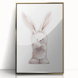 Fluffy Bunny Nursery Canvas Prints - Kids Room Art Decor
