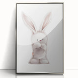 Fluffy Bunny Nursery Canvas Prints - Kids Room Art Decor
