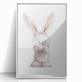 Fluffy Bunny Nursery Canvas Prints - Kids Room Art Decor