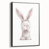 Fluffy Bunny Nursery Canvas Prints - Kids Room Art Decor
