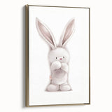 Fluffy Bunny Nursery Canvas Prints - Kids Room Art Decor