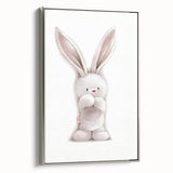 Fluffy Bunny Nursery Canvas Prints - Kids Room Art Decor