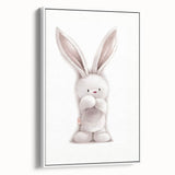 Fluffy Bunny Nursery Canvas Prints - Kids Room Art Decor