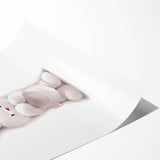 Fluffy Bunny Nursery Canvas Prints - Kids Room Art Decor