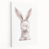 Fluffy Bunny Nursery Canvas Prints - Kids Room Art Decor