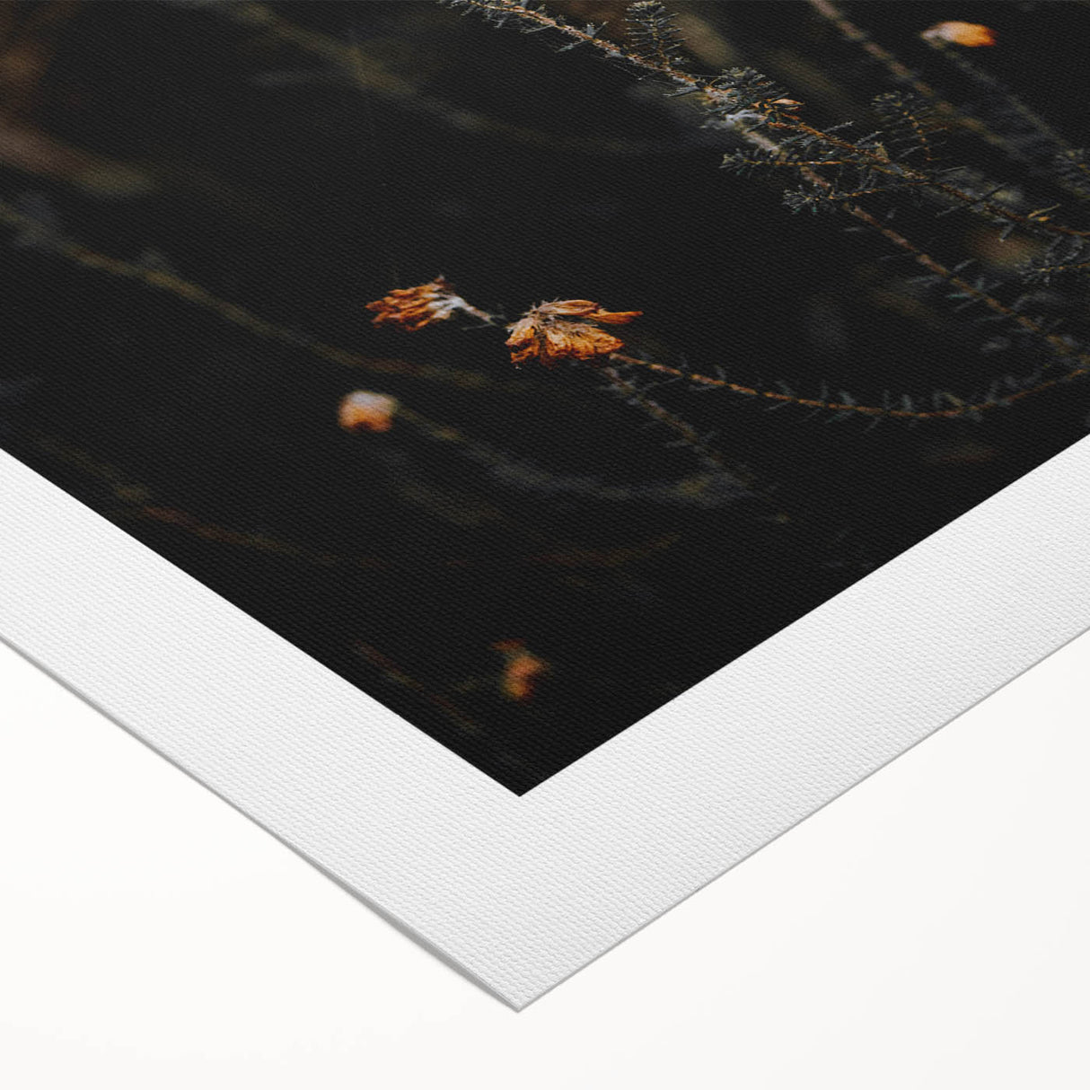Art deco poster featuring autumnal trees in red and gold tones on rolled canvas, suitable for dining room decor.