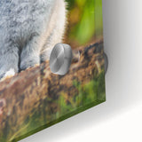 Large abstract wall art on acrylic, featuring vibrant spring hues in a mid-century modernist style.