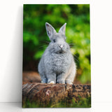 Large black and white canvas depicting a minimalist spring scene, ideal for kitchen wall art or bedroom ambiance.