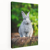 Spring-themed abstract canvas art in soft green and pink tones, ideal for kitchen wall decor.