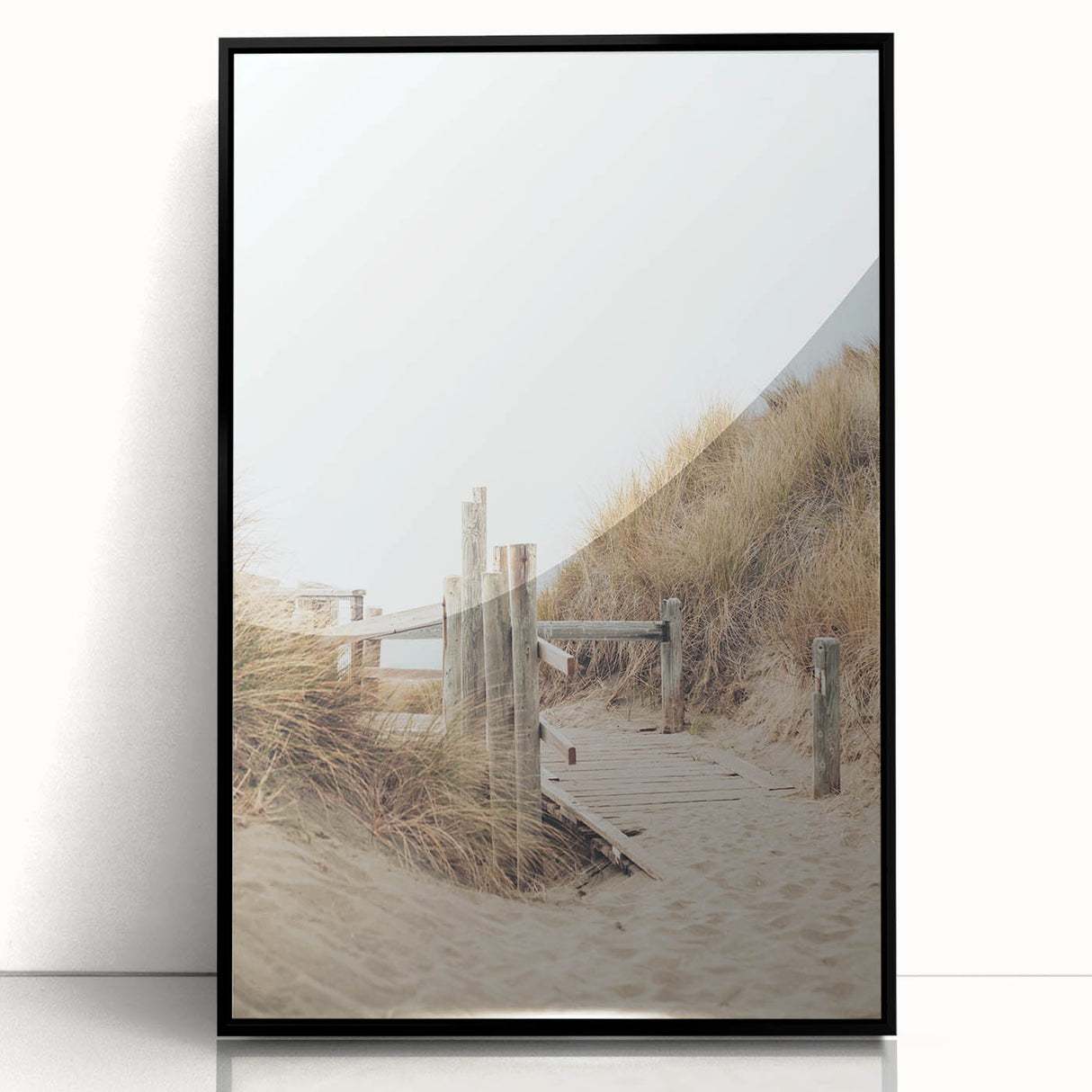 Large abstract wall art featuring swirling patterns in warm orange and red tones on a framed acrylic.