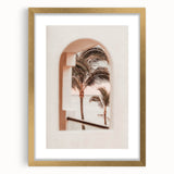 Extra large abstract art print featuring textured swirls in earth tones, framed in gold, ideal for living room decor.