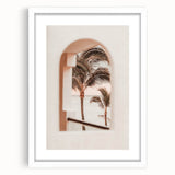 Abstract art print featuring swirling blue and white patterns on a framed canvas, suitable for dining room or bedroom decor.