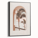 Black and white landscape art painting on framed canvas, featuring a vintage poster style, ideal for bedroom decor.