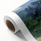 Art deco style poster featuring vibrant geometric shapes on rolled canvas, ideal for nursery wall art or dining room decor.