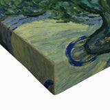 Large art depicting a black and white landscape painting on stretched canvas, suitable for bedroom wall decor.