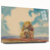 Modern Wall Art – Vibrant Autumn Tree with Minimalist Design