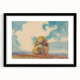 Modern Wall Art – Vibrant Autumn Tree with Minimalist Design