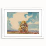 Modern Wall Art – Vibrant Autumn Tree with Minimalist Design