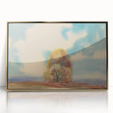 Modern Wall Art – Vibrant Autumn Tree with Minimalist Design