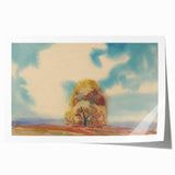 Modern Wall Art – Vibrant Autumn Tree with Minimalist Design