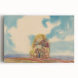 Modern Wall Art – Vibrant Autumn Tree with Minimalist Design