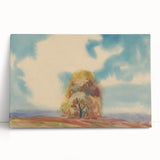 Modern Wall Art – Vibrant Autumn Tree with Minimalist Design