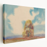 Modern Wall Art – Vibrant Autumn Tree with Minimalist Design