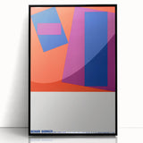 Modern Wall Art: Abstract Geometric Design – Bold Mid-Century Colors