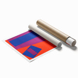 Modern Wall Art: Abstract Geometric Design – Bold Mid-Century Colors