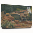 Modern Wall Art – Tranquil Landscape with Rocks and Stream