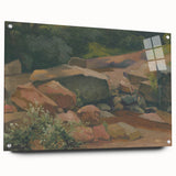 Modern Wall Art – Tranquil Landscape with Rocks and Stream