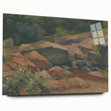 Modern Wall Art – Tranquil Landscape with Rocks and Stream