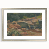Modern Wall Art – Tranquil Landscape with Rocks and Stream