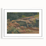 Modern Wall Art – Tranquil Landscape with Rocks and Stream