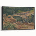 Modern Wall Art – Tranquil Landscape with Rocks and Stream