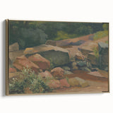 Modern Wall Art – Tranquil Landscape with Rocks and Stream