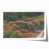 Modern Wall Art – Tranquil Landscape with Rocks and Stream