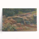 Modern Wall Art – Tranquil Landscape with Rocks and Stream