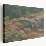 Modern Wall Art – Tranquil Landscape with Rocks and Stream