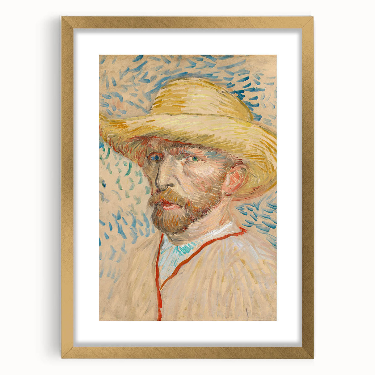 Van Gogh’s 1887 Self-Portrait with Straw Hat: Impressionist Art