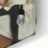 Modern Wall Art: Young Woman in White – Elegant Portrait Masterpiece